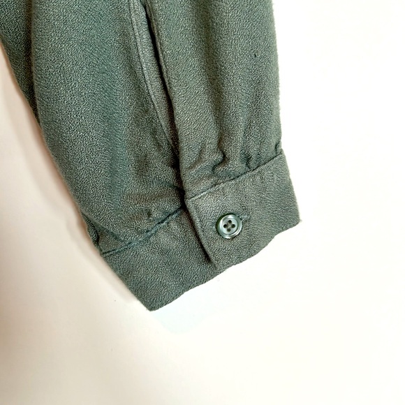 Cloth & Stone Anthropologie Sage Green Tie-Back Long Sleeve Top - Small - Picture 6 of 11